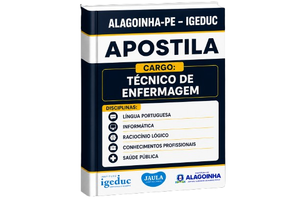 Imagem do curso: APOSTILA DIGITAL - TÉCNICO DE ENFERMAGEM - ALAGOINHA - PE - IGEDUC 
